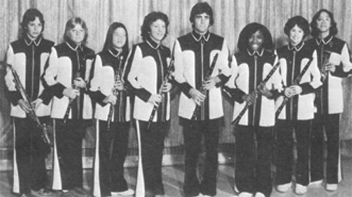 1979 Senior Clarinets - (L-R) Brooke Wolf, Denise Duffek, Teresa Fong, Vicki Feliz, Randy 
Seeber, Jackie Michaels, Bertina Ceccarelli, Stacy Yee.  