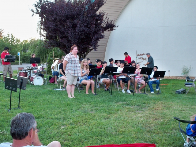 Concert Band performs at BBQ